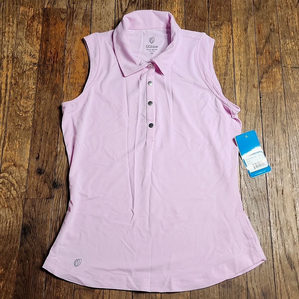New! Sleeveless Luxe Sport Leah Golf Polo